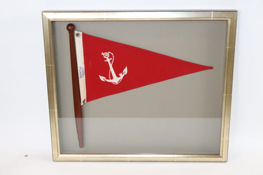 Framed Nautical Bow Pennant with Anchor - Lannan Gallery