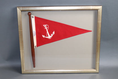 Framed Nautical Bow Pennant with Anchor - Lannan Gallery
