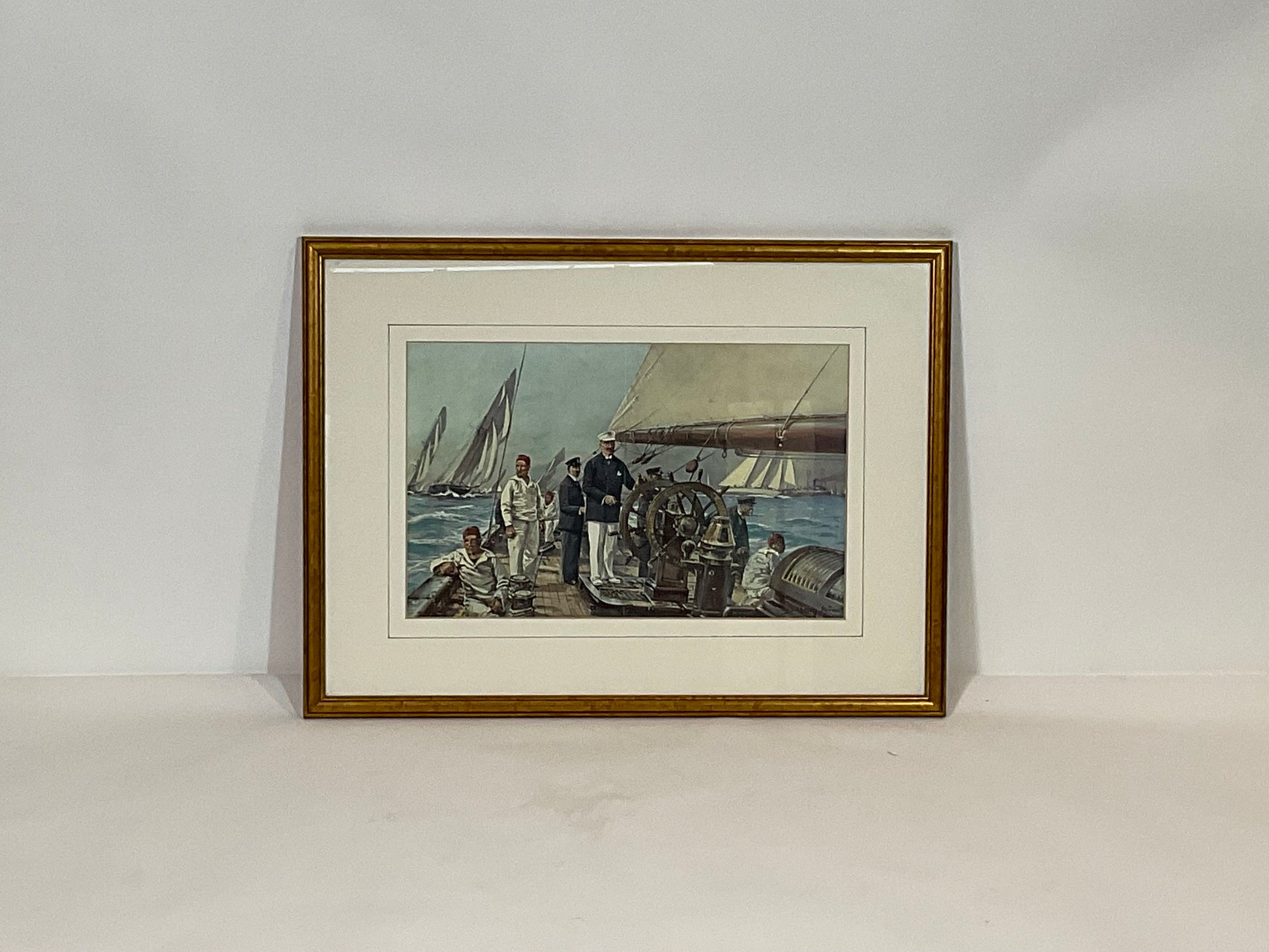 Yachting Print showing Yacht Meteor - Lannan Gallery