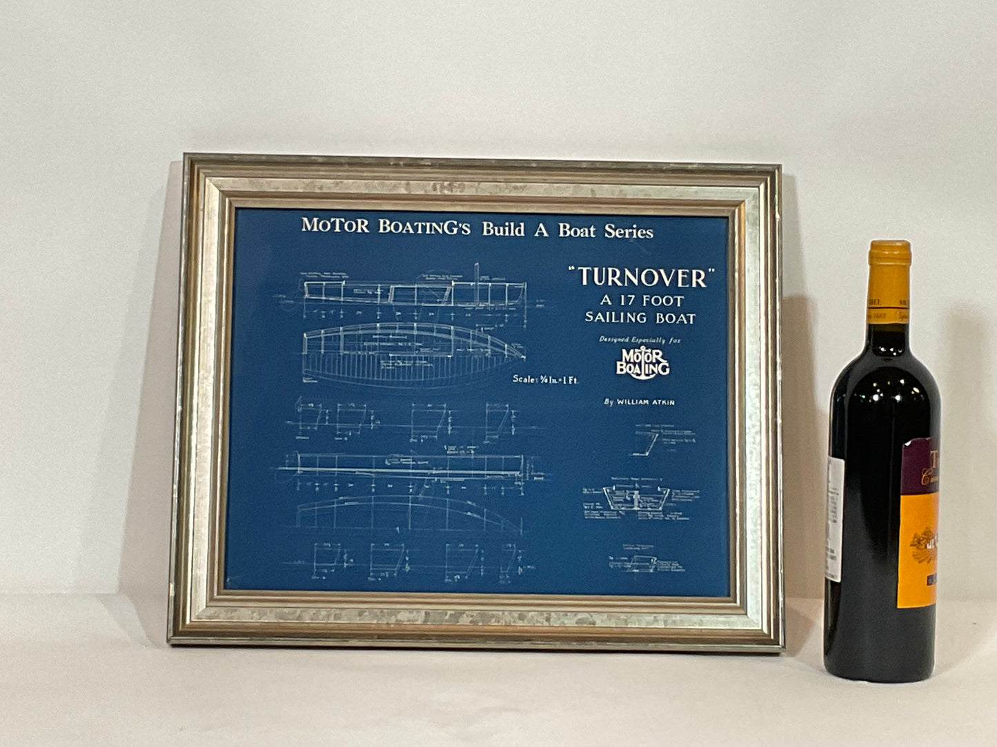 Motor Boating Blueprint of Sailboat Turnover - Lannan Gallery