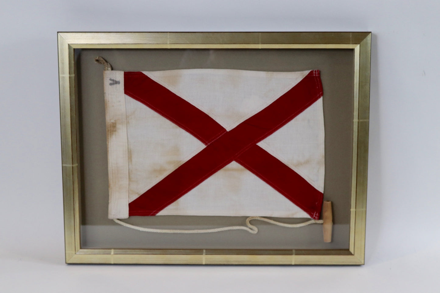 Framed Maritime Signal Flag of Letter V - Lannan Gallery