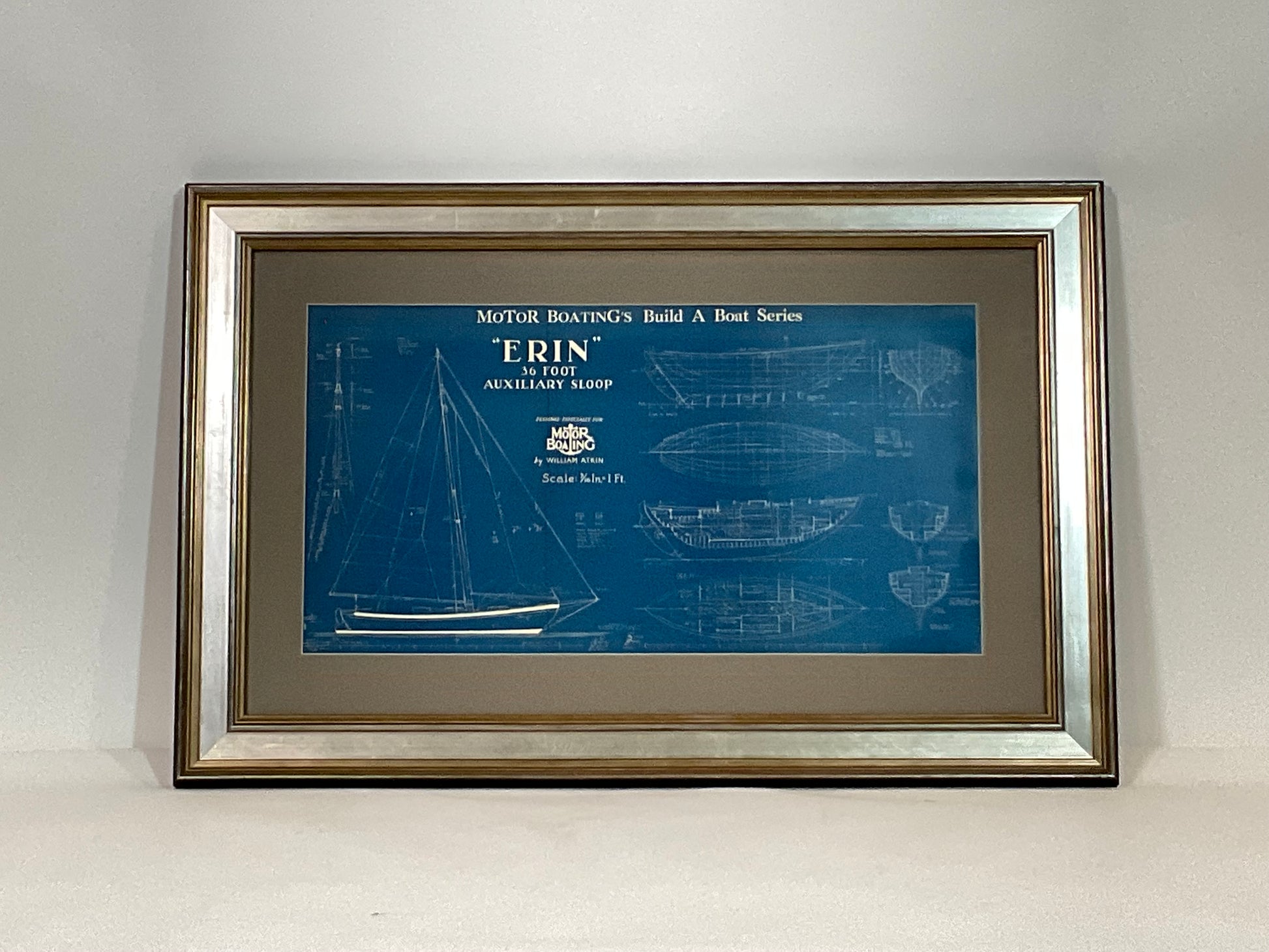 Boat Blueprint of the Sloop “ERIN” - Lannan Gallery