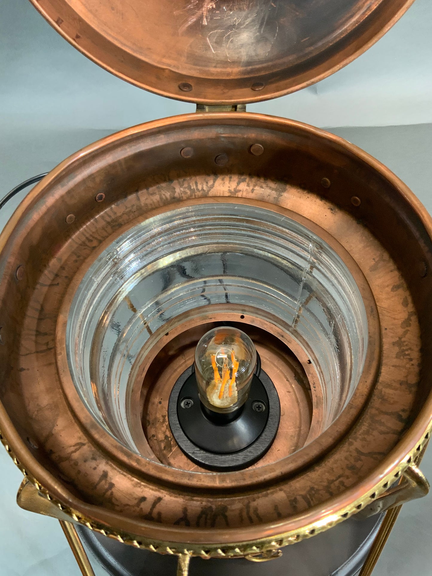 Solid Copper Ships Lantern - Lannan Gallery