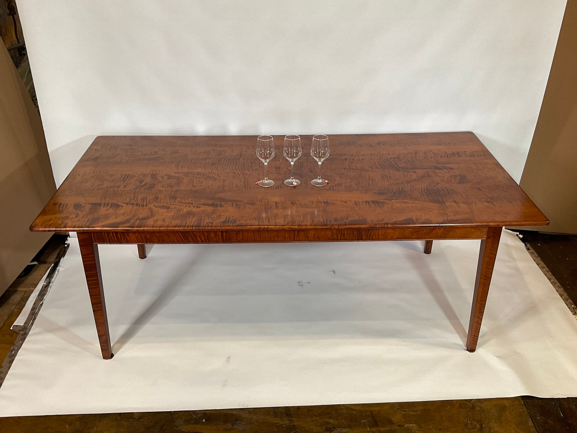 Tiger Maple Dining Table - Lannan Gallery