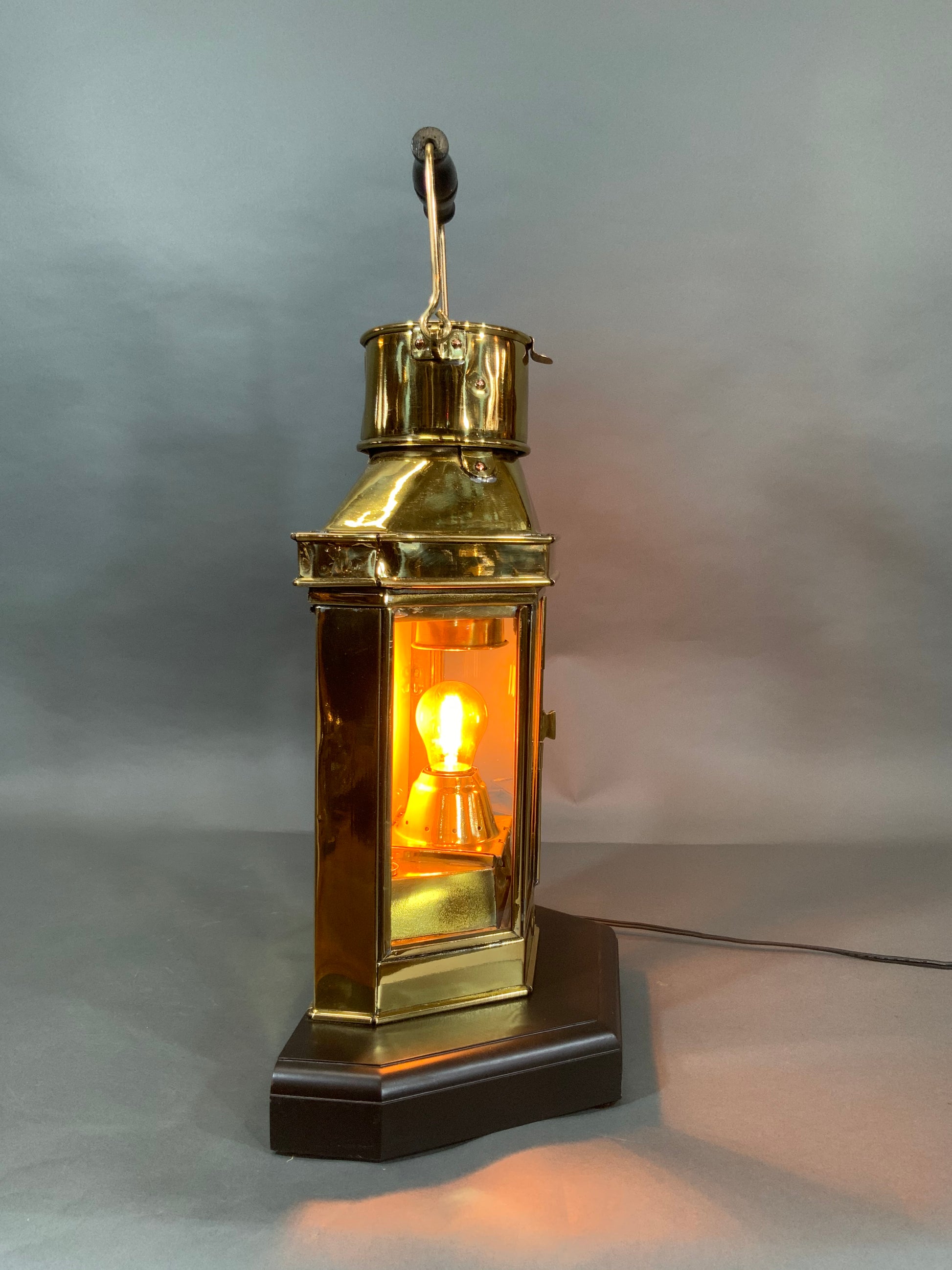 Solid Brass English Ships Cabin Lantern - Lannan Gallery