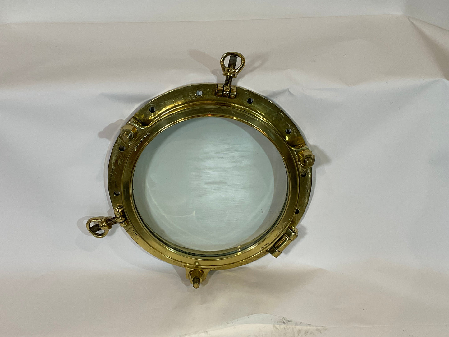 Solid Brass Ships Porthole Highly Polished with Lacquer Finish - Lannan Gallery