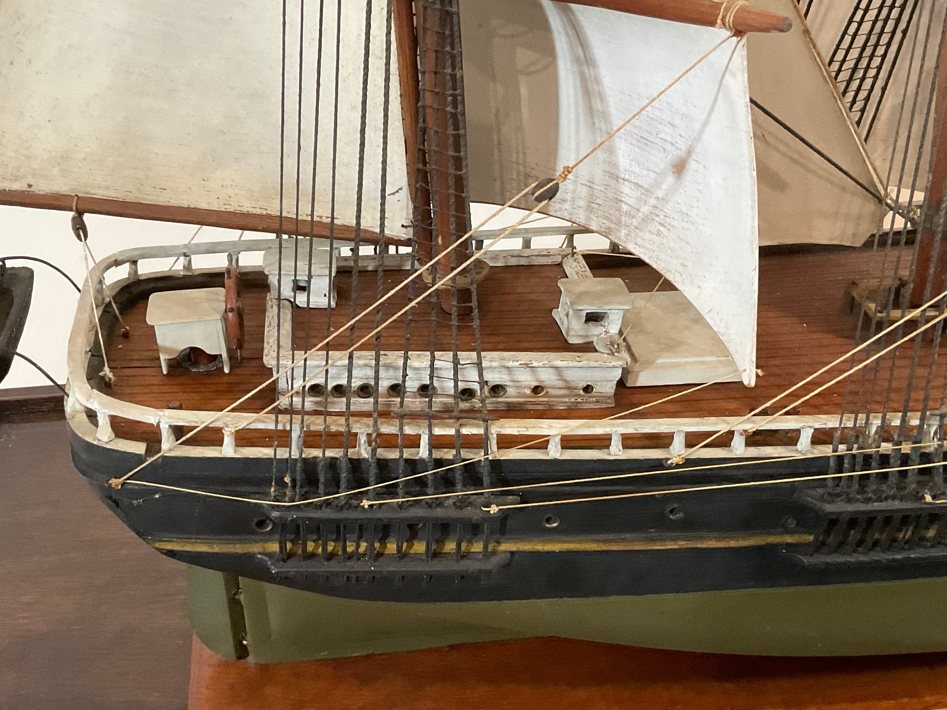 Antique Model of a Full Rigged Windjammer - Lannan Gallery