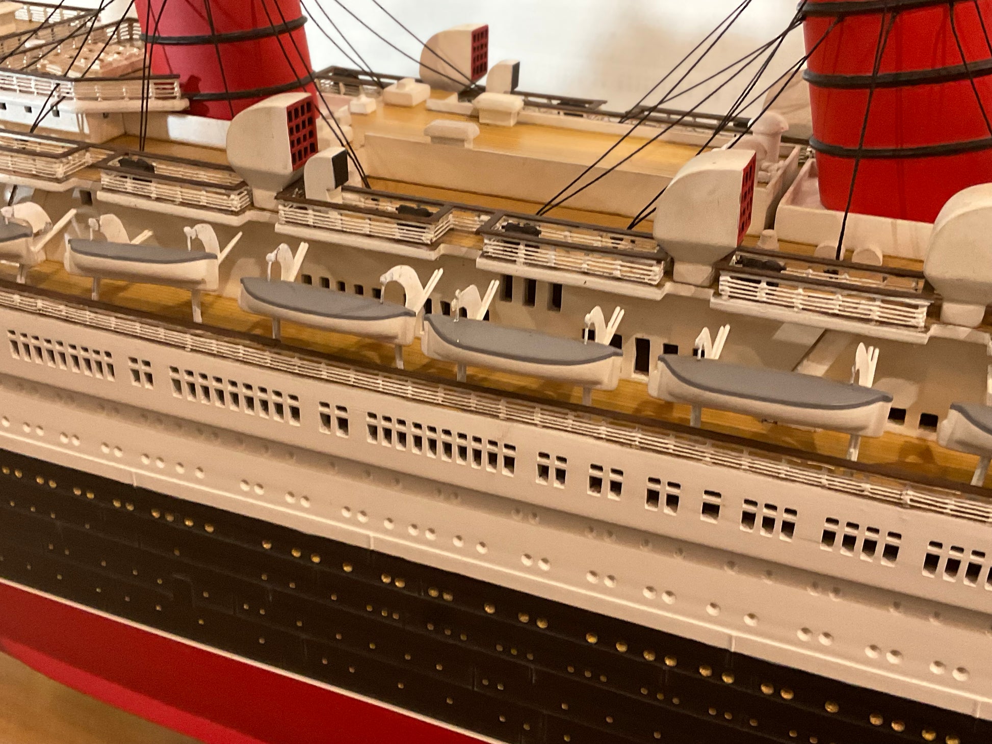 Ocean Liner Queen Mary Ship Model - Lannan Gallery