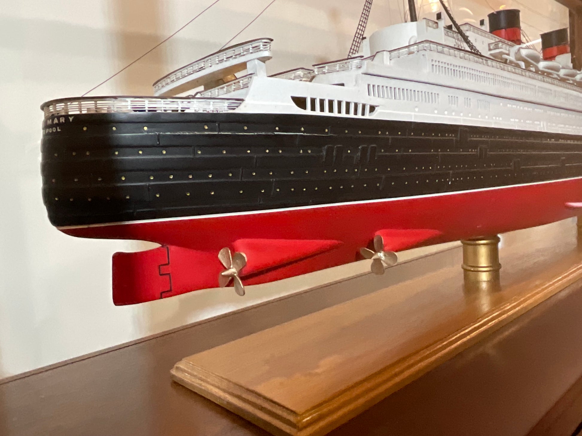 Ocean Liner Queen Mary Ship Model - Lannan Gallery