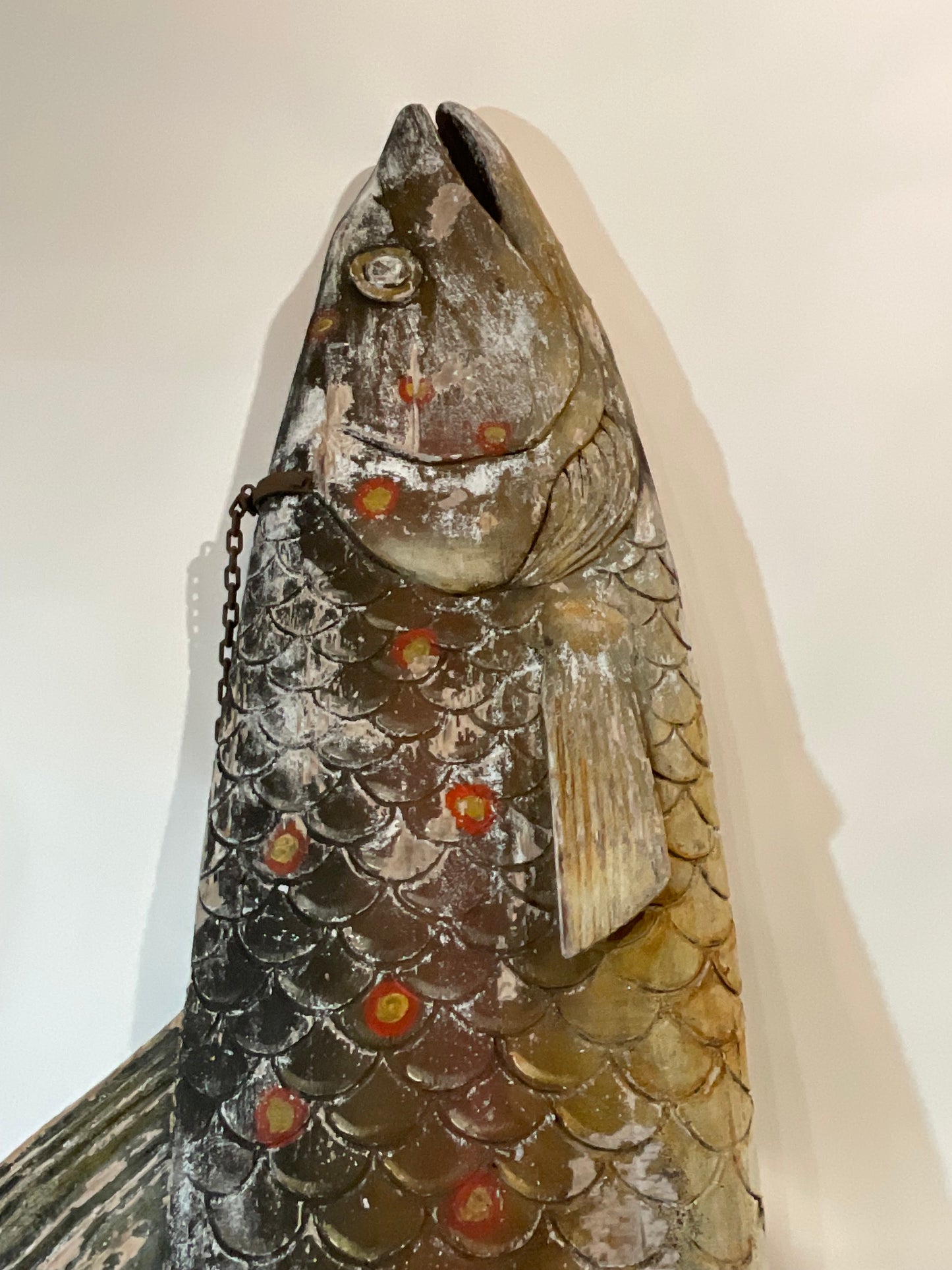 Ten Foot Hanging Wood Fish - Lannan Gallery