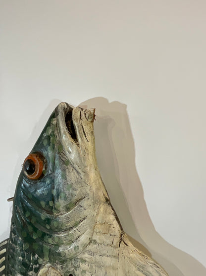 Six Foot Carved Fish from England - Lannan Gallery
