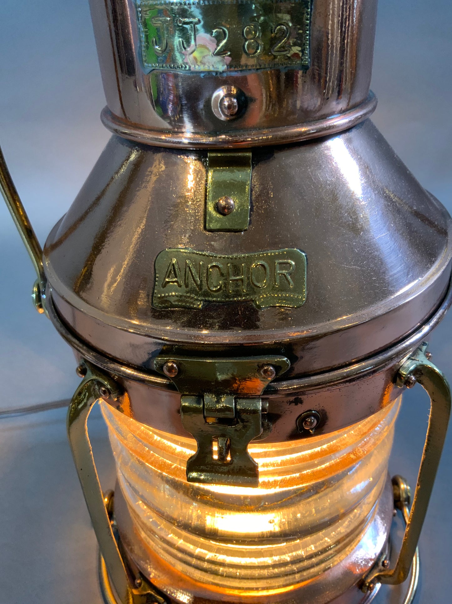 Ships Solid Copper Anchor Lantern Circa 1920 - Lannan Gallery