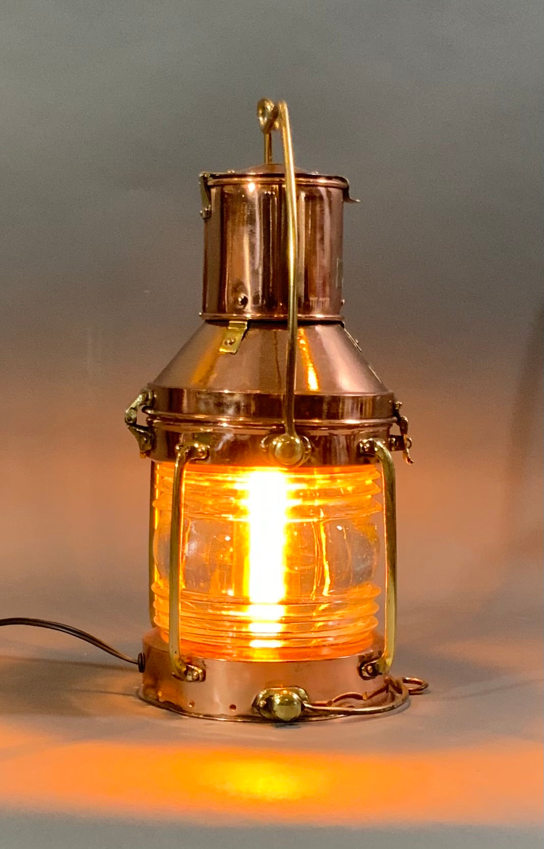 Ships Solid Copper Anchor Lantern Circa 1920 - Lannan Gallery