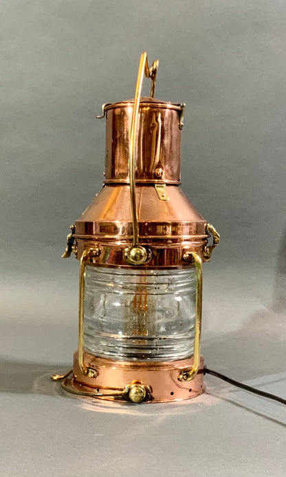 Ships Solid Copper Anchor Lantern Circa 1920 - Lannan Gallery