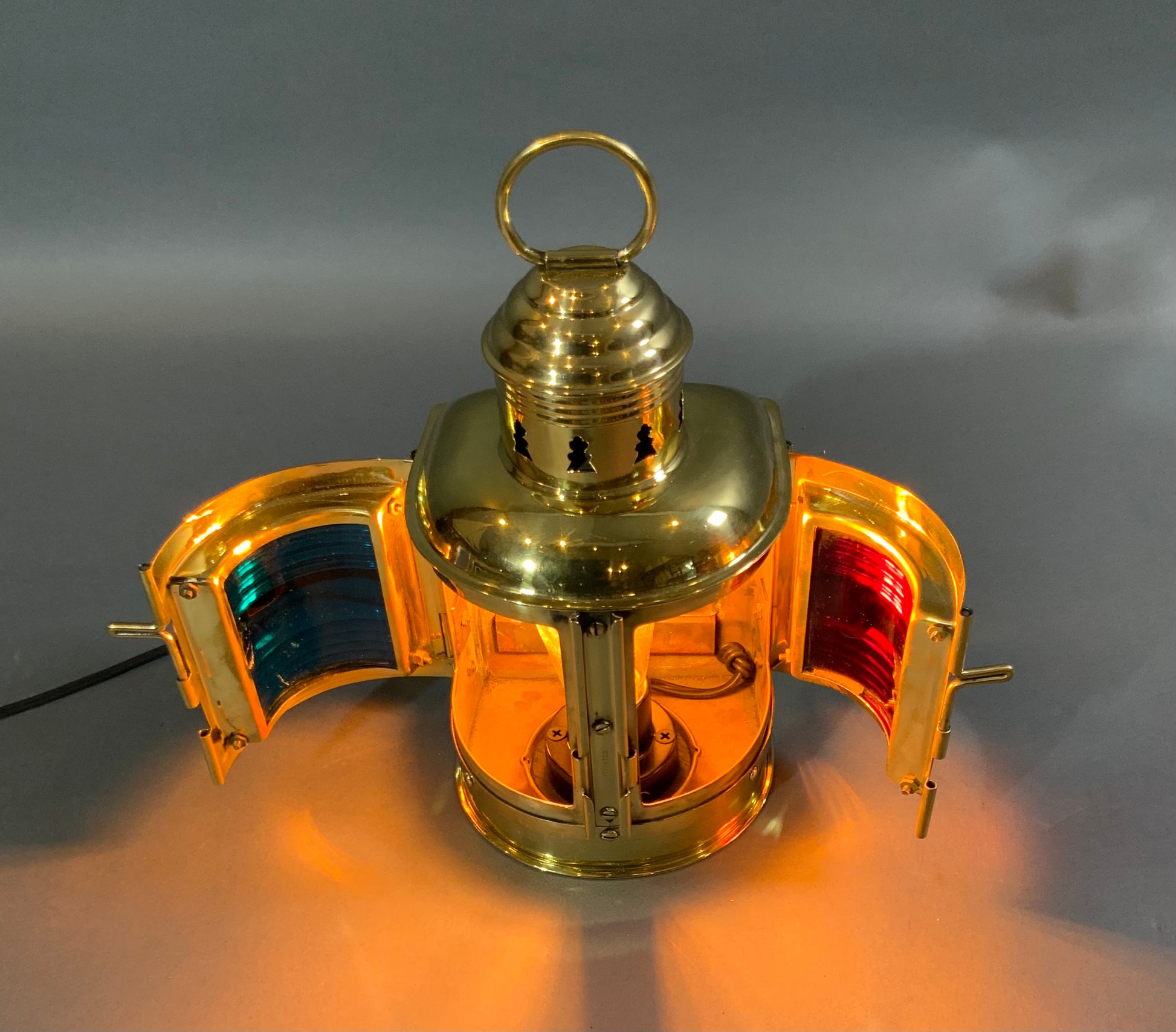 Ships Solid Copper Anchor Lantern Circa 1920