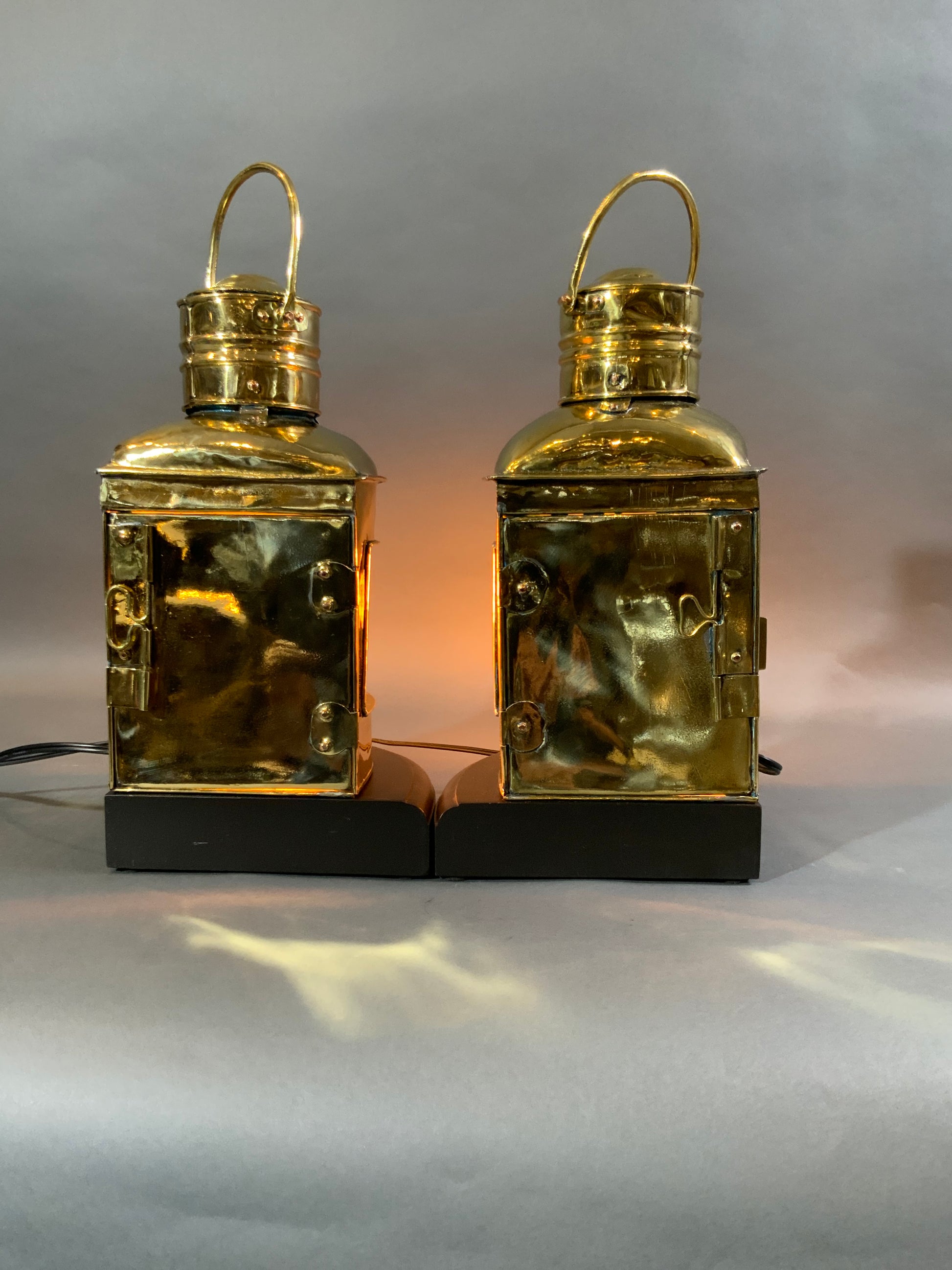 Solid Brass Port and Starboard Lanterns - Lannan Gallery