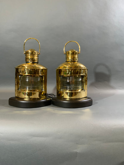 Solid Brass Port and Starboard Lanterns - Lannan Gallery