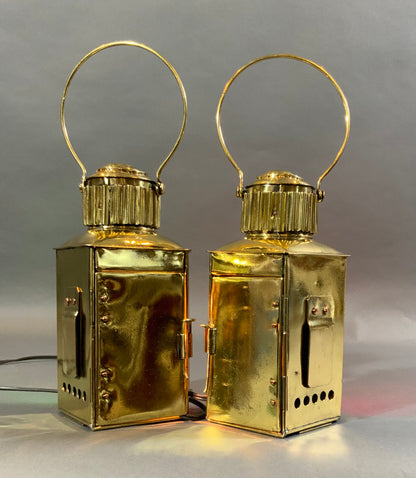 Rare Ships Port and Starboard Lanterns by George Mason of Boston - Lannan Gallery