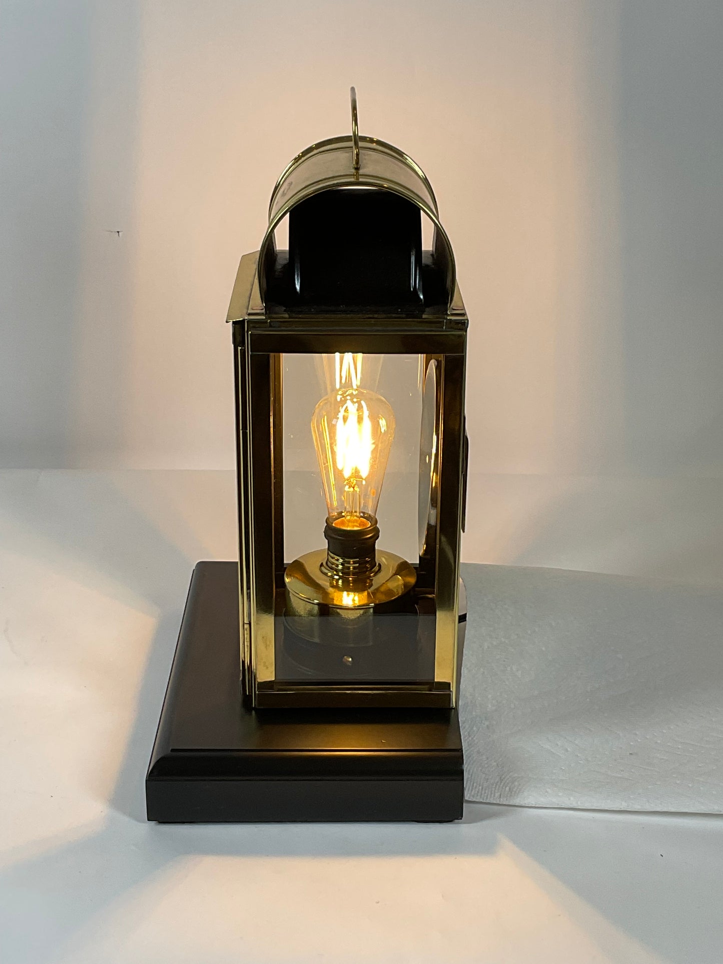 Antique Brass Ship’s Cabin Lantern by Porter - Lannan Gallery