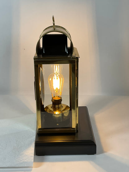 Antique Brass Ship’s Cabin Lantern by Porter - Lannan Gallery