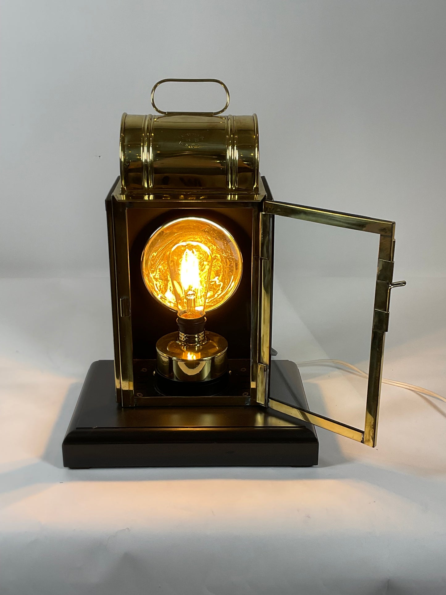 Antique Brass Ship’s Cabin Lantern by Porter - Lannan Gallery
