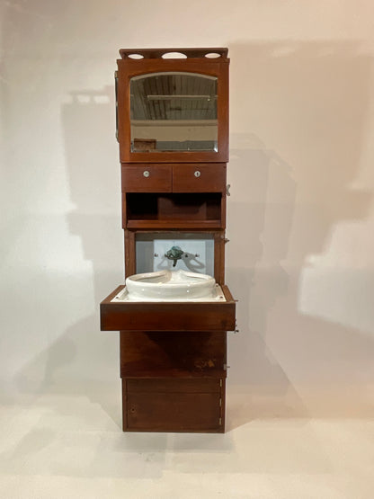 Wood Boat Sink Cabinet - Lannan Gallery