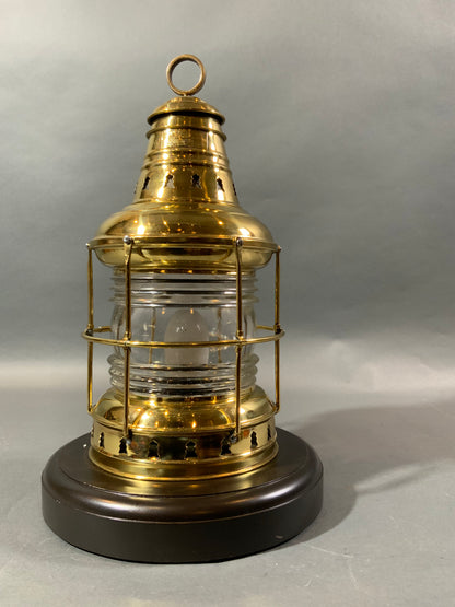 Polished Ships Anchor Lantern by Perkins Marine Lamp Corporation - Lannan Gallery