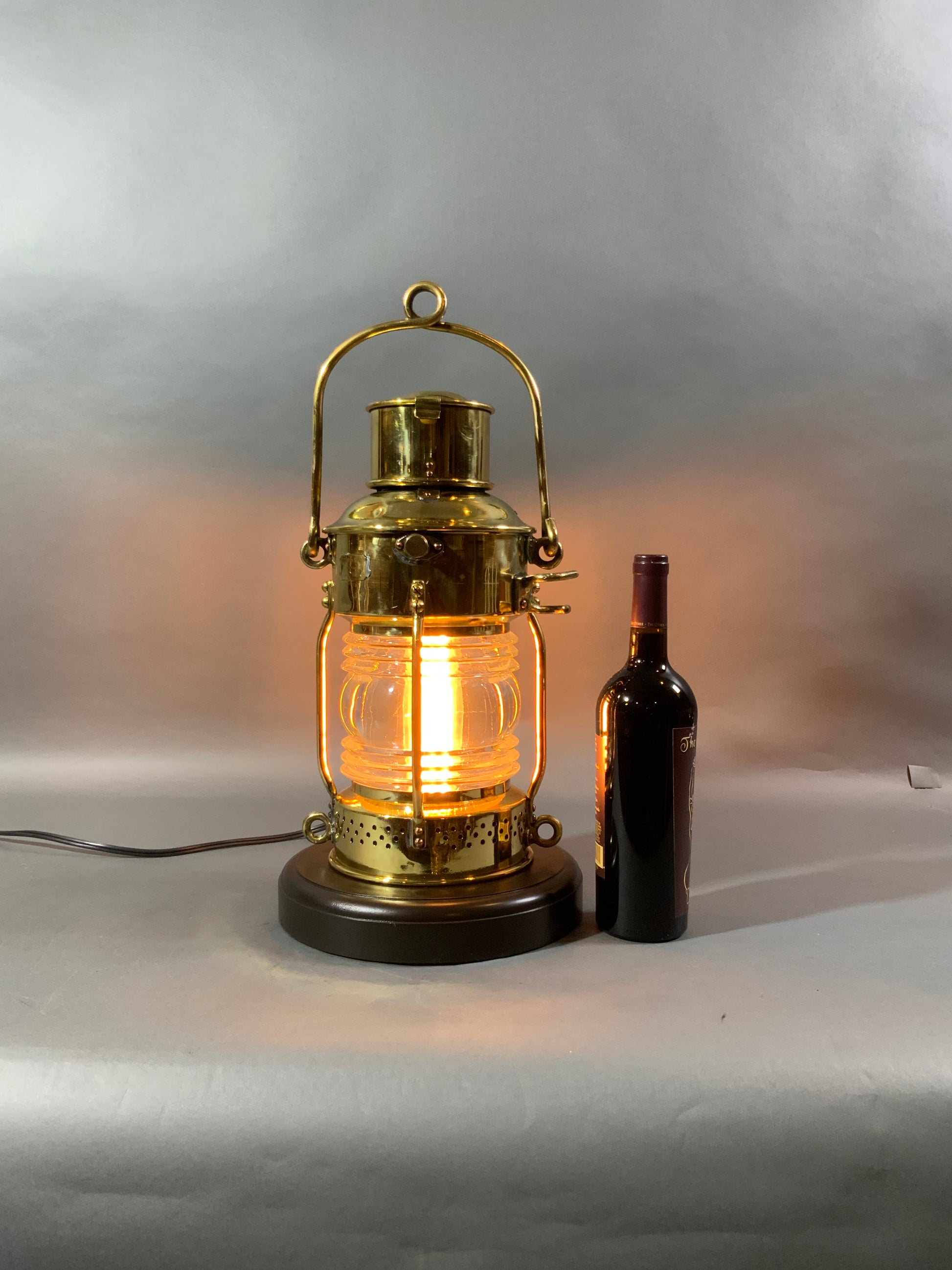 Wholesale Antique Copper Round Anchor Electric Lantern 16in