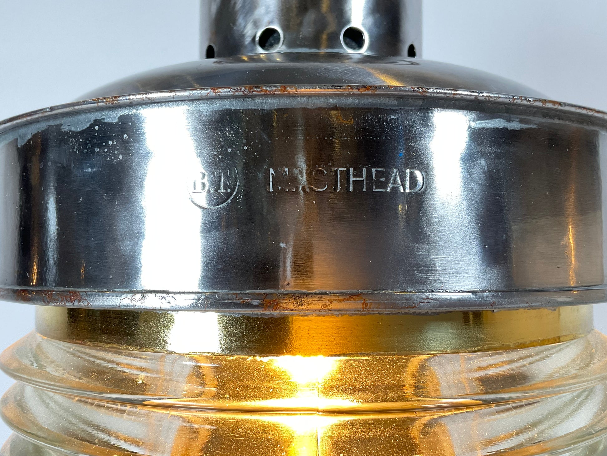 Polished Steel Ships Masthead Lantern - Lannan Gallery