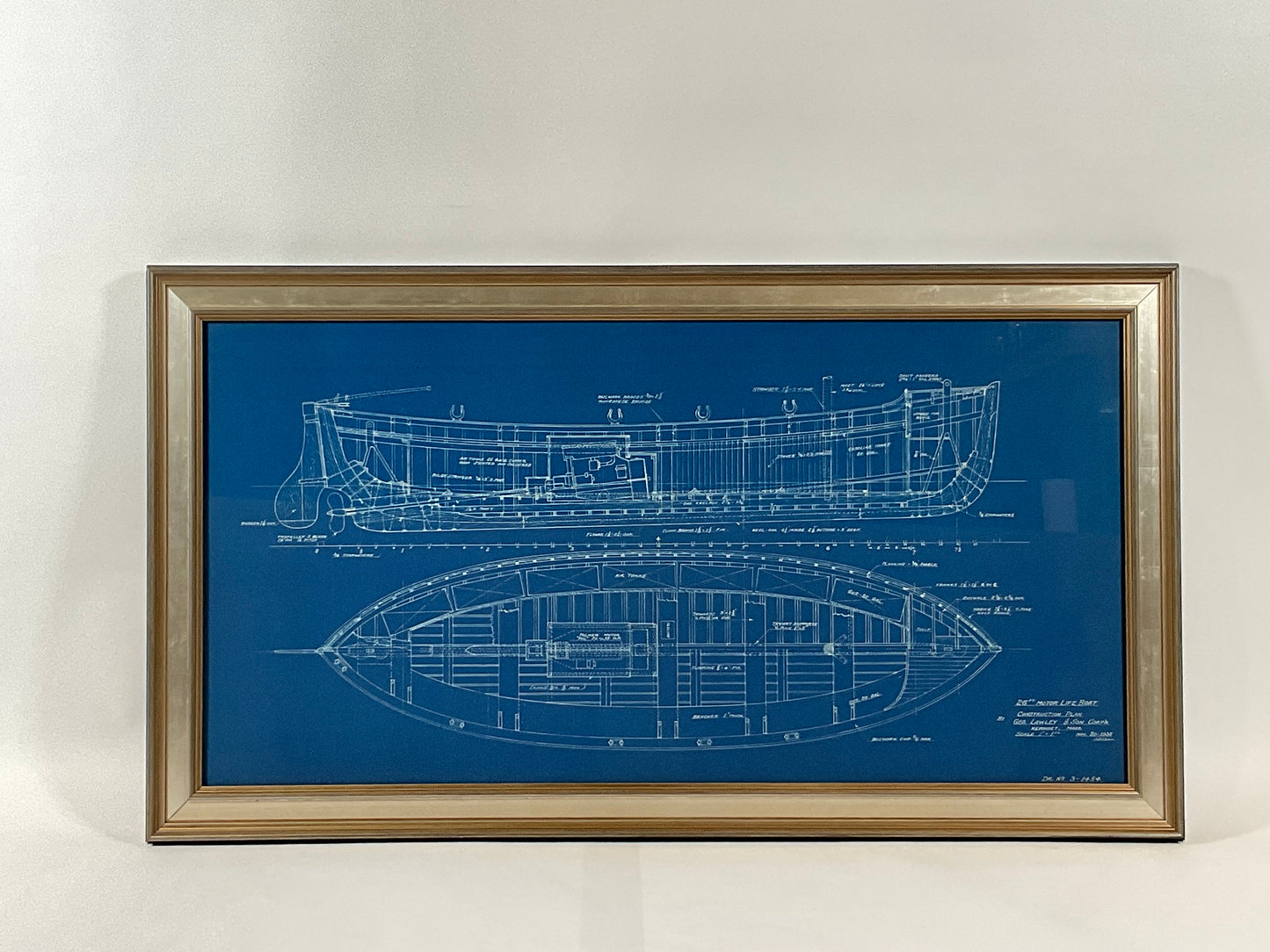 Motor Lifeboat Blueprint by George Lawley Shipyard - Lannan Gallery