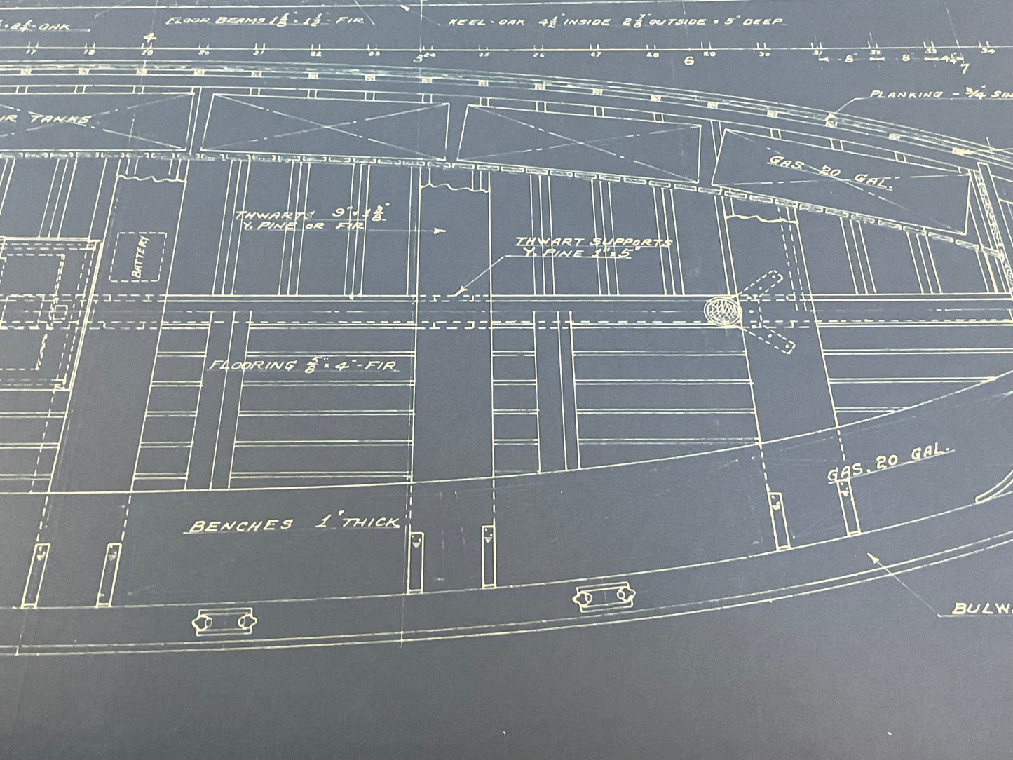 Motor Lifeboat Blueprint by George Lawley Shipyard - Lannan Gallery