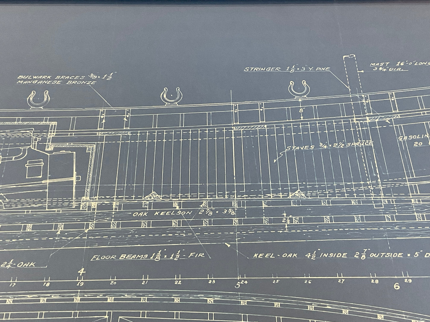 Motor Lifeboat Blueprint by George Lawley Shipyard - Lannan Gallery