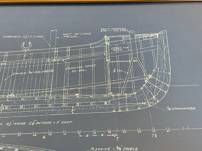 Motor Lifeboat Blueprint by George Lawley Shipyard - Lannan Gallery