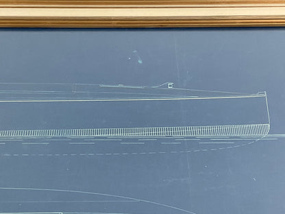 Rare Purdy Boat Company Blueprint for a Speedboat - Lannan Gallery
