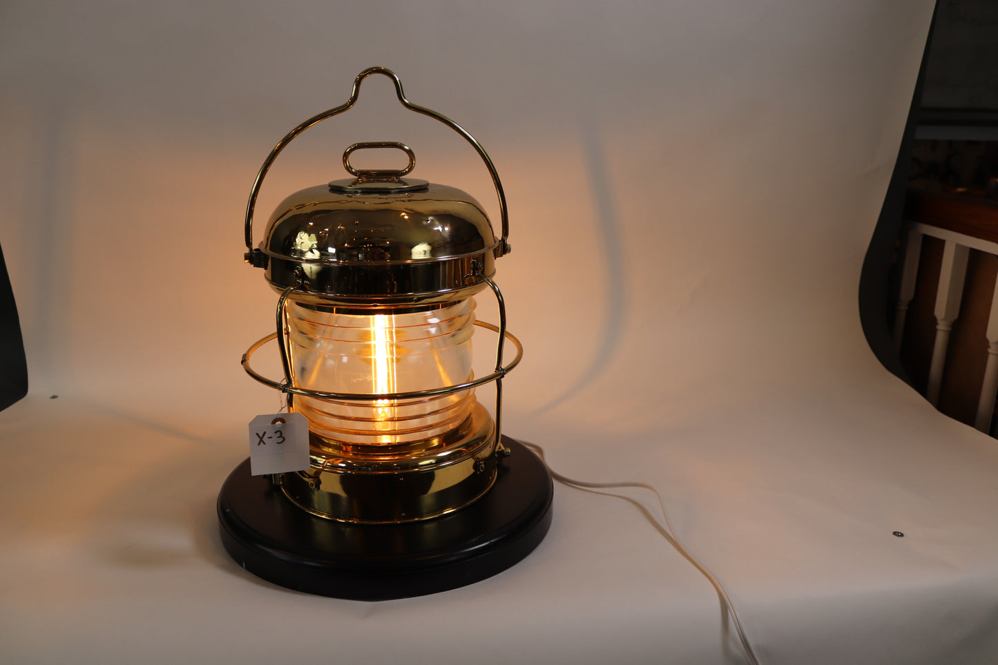 Ships Anchor Lantern of Solid Brass - Lannan Gallery