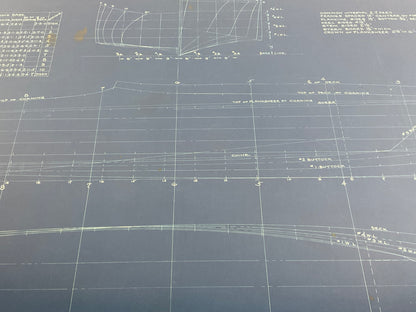 Purdy Boat Company Speedboat Blueprint - Lannan Gallery