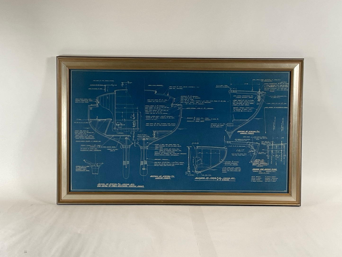 Yankee One Design Class Hull Blueprint - Lannan Gallery