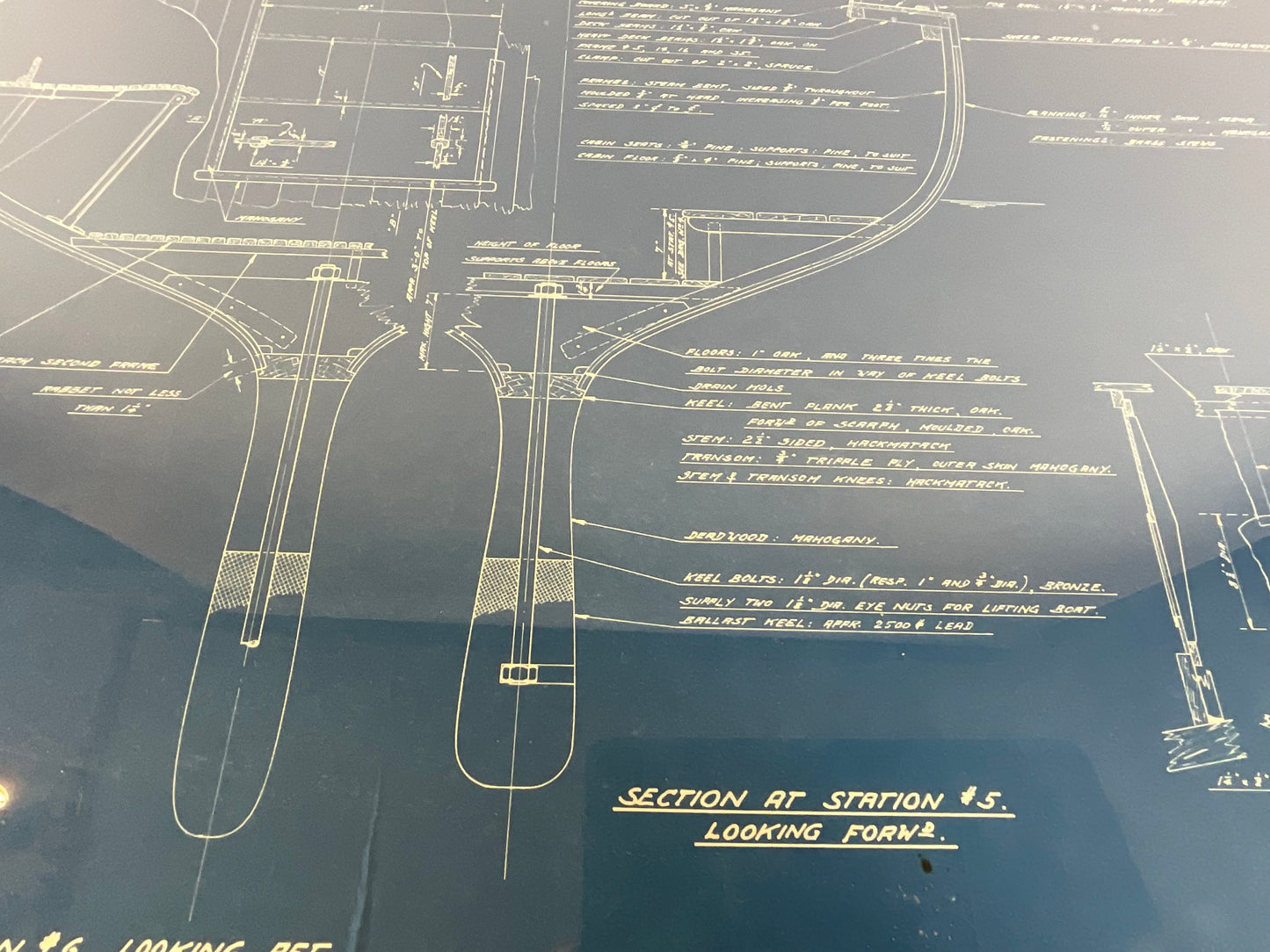 Yankee One Design Class Hull Blueprint - Lannan Gallery