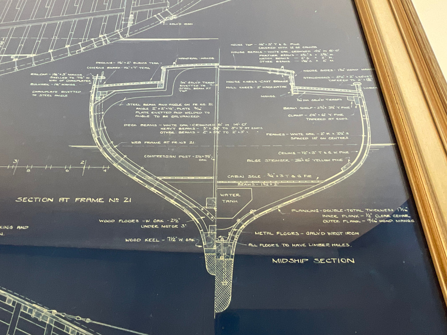 Original Blueprint of the Herreshoff Yawl Evening Star - Lannan Gallery