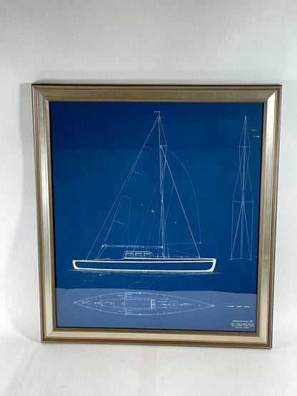 Original George Lawley Yacht Blueprint - Lannan Gallery