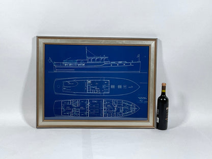 Yacht Blueprint of a Sixty Foot Fast Cruiser - Lannan Gallery