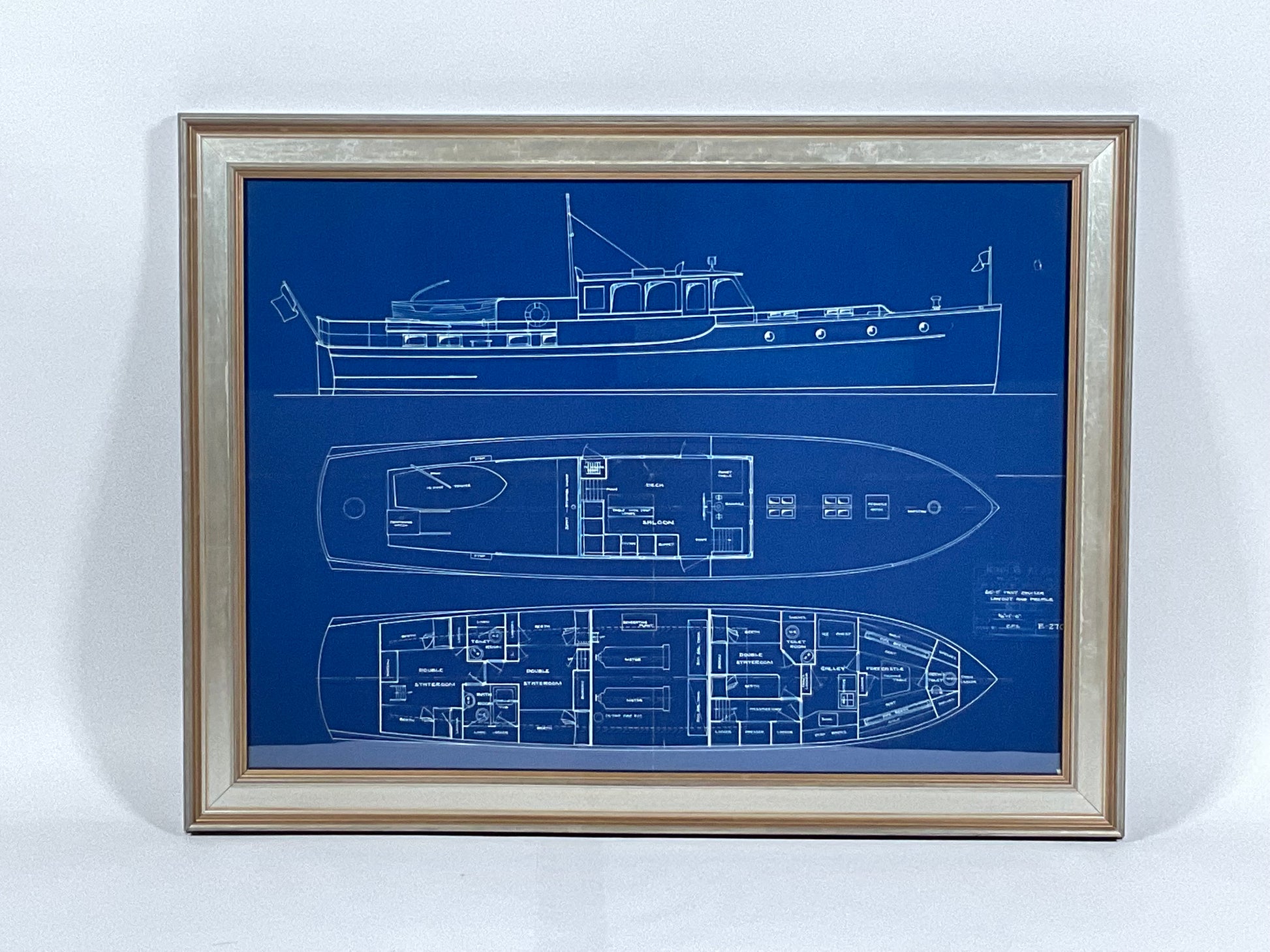 Yacht Blueprint of a Sixty Foot Fast Cruiser - Lannan Gallery