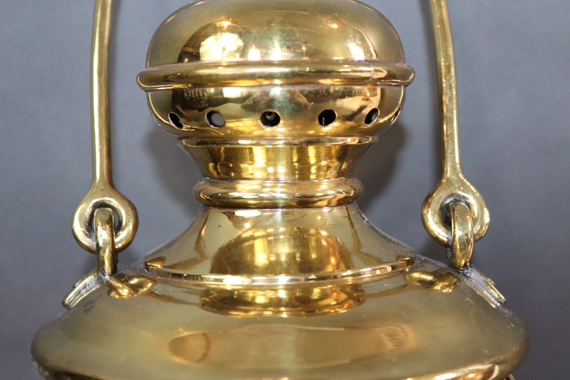 Circa 1850's American Maritime Ship Brass Candle Lantern - Ruby Lane
