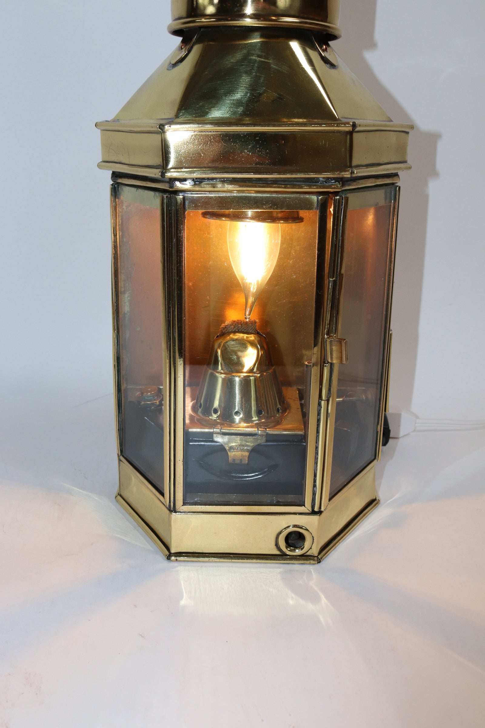 Solid Brass Ships Cabin Lantern by English Maker Bulpitt - Lannan Gallery