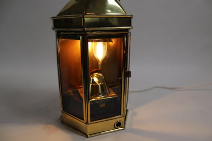 Solid Brass Ships Cabin Lantern by English Maker Bulpitt - Lannan Gallery