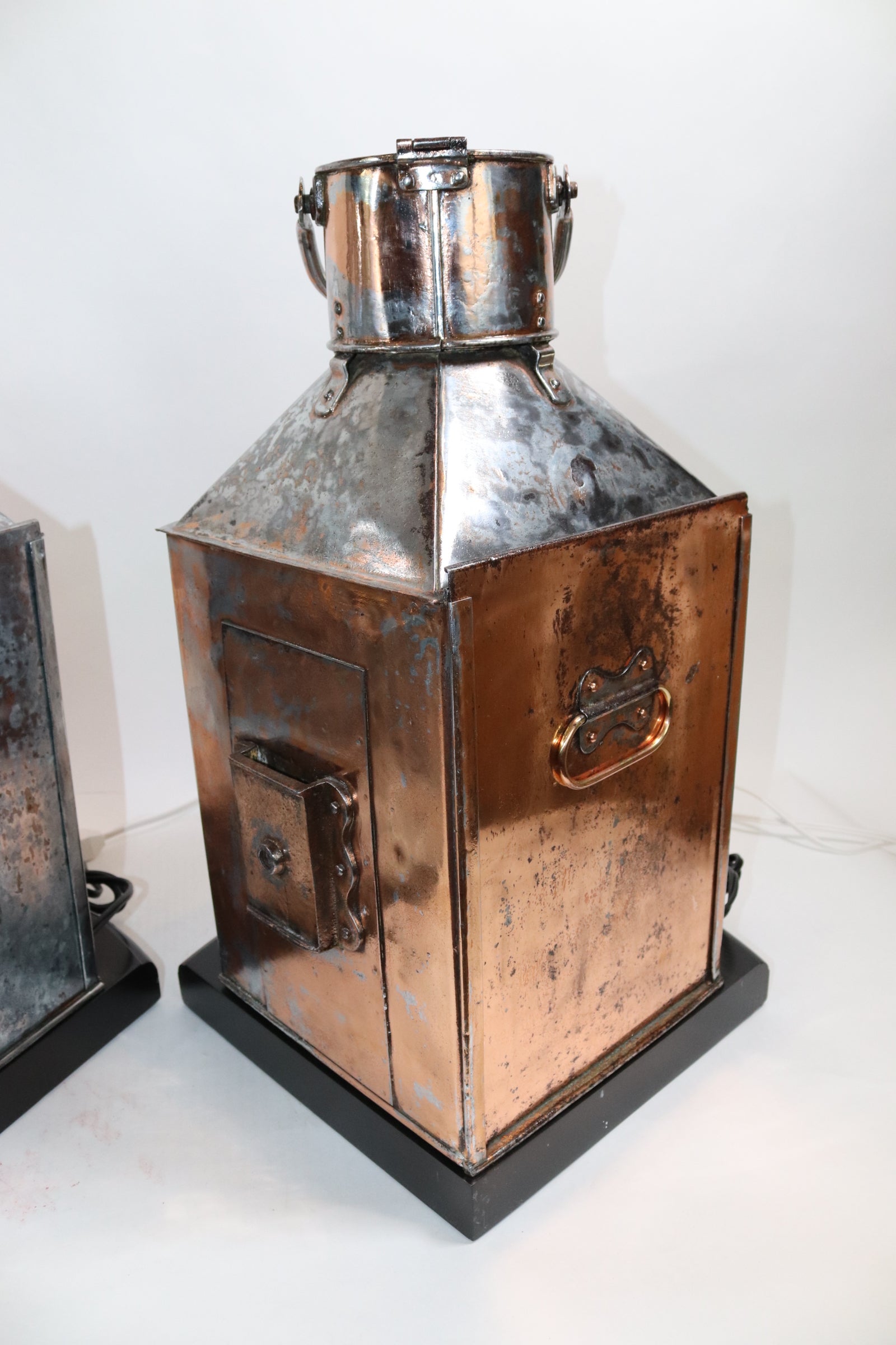 Large Pair of Port and Starboard Ships Lanterns - Lannan Gallery