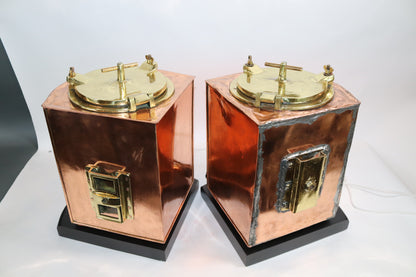 Copper Ships Port and Starboard Lanterns - Lannan Gallery
