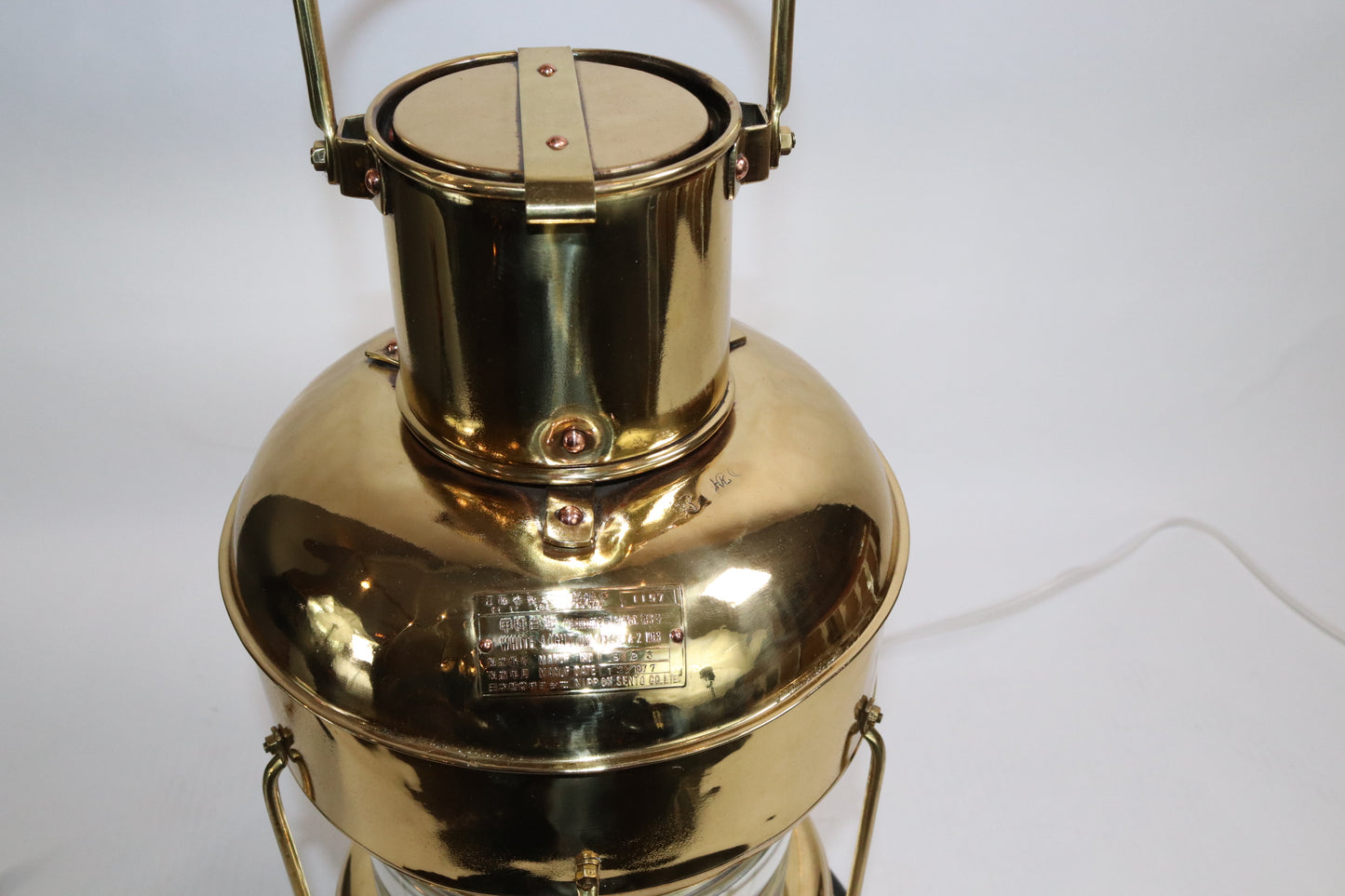 Solid Brass Ships Anchor Lantern by Nippon Sento Co. - Lannan Gallery