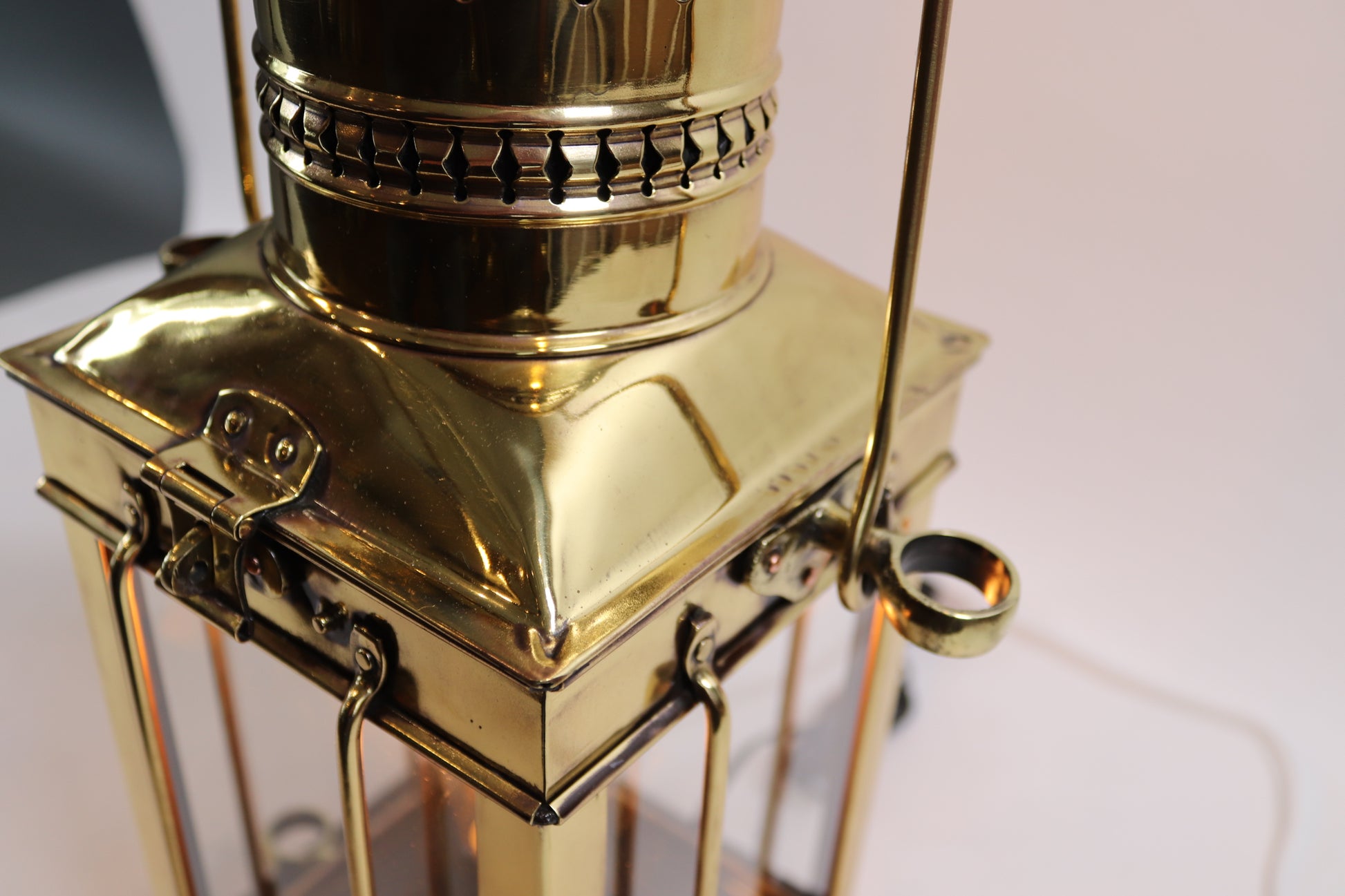 Solid Brass Yacht Lantern by Davey of London - Lannan Gallery