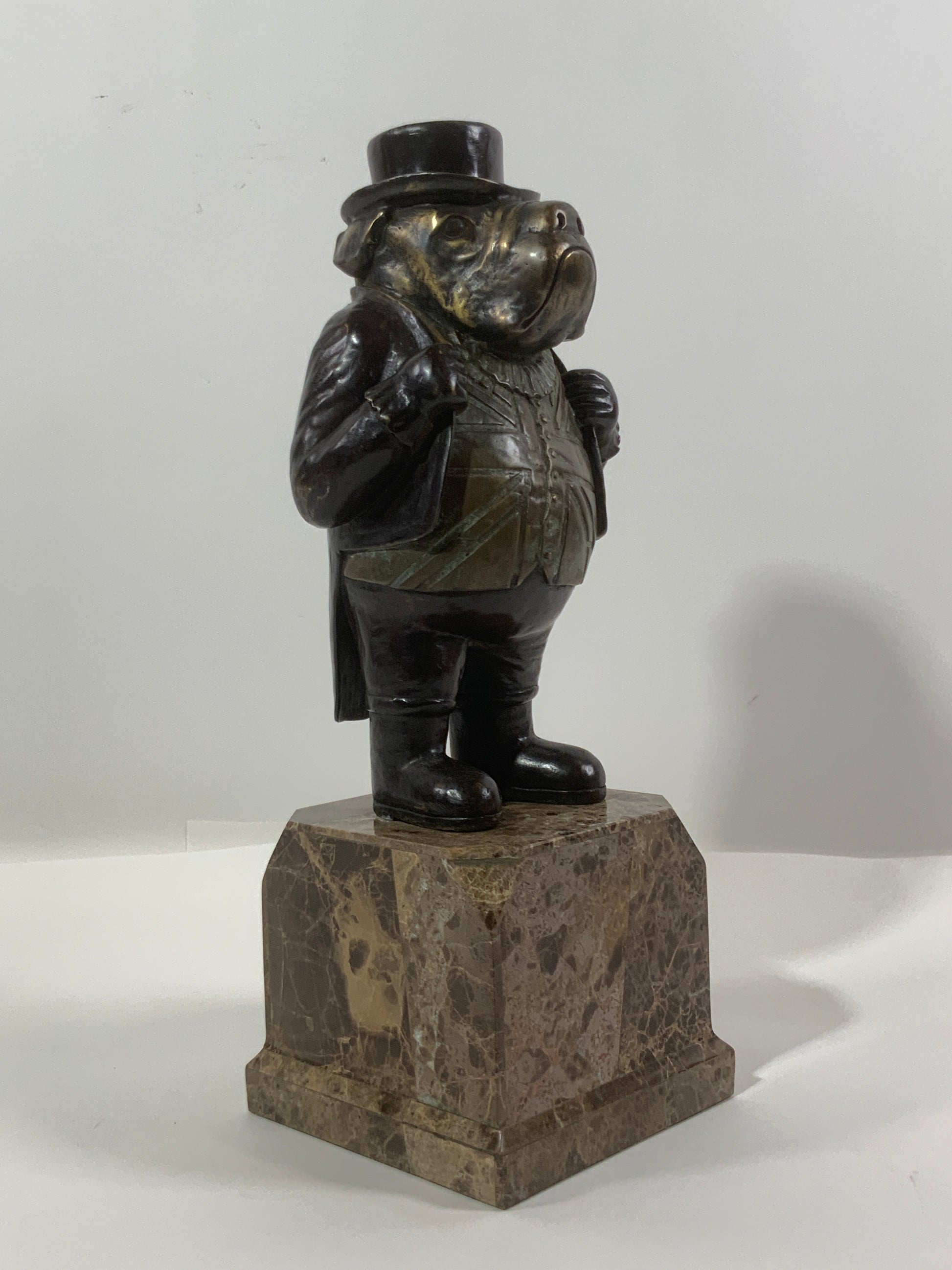 Dog in Hat and Topcoat Statue - Lannan Gallery